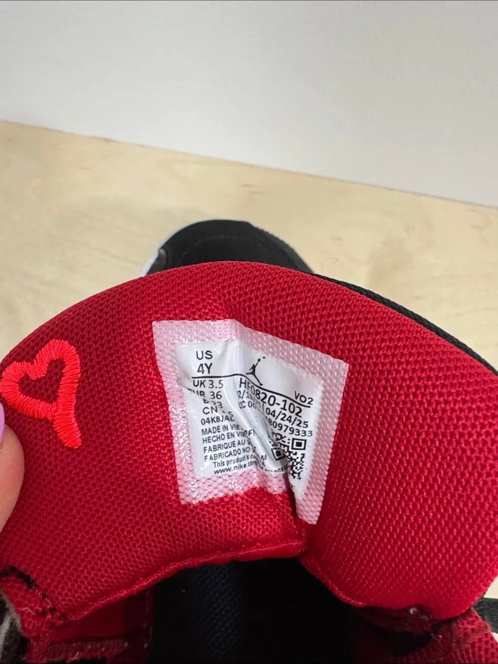 Black and Red Youth Athletic Sneakers